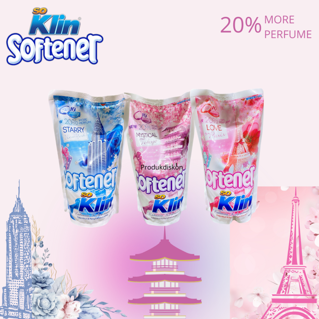 Jual SO KLIN SOFTENER Pelembut dan Pewangi Pakaian 820ML | Shopee Indonesia
