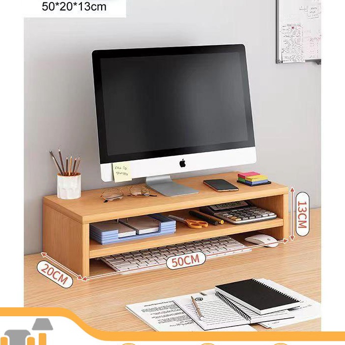 Jual Spesial Stand Monitor Rak Monitor Desktop Dudukan Komputer Kayu ...