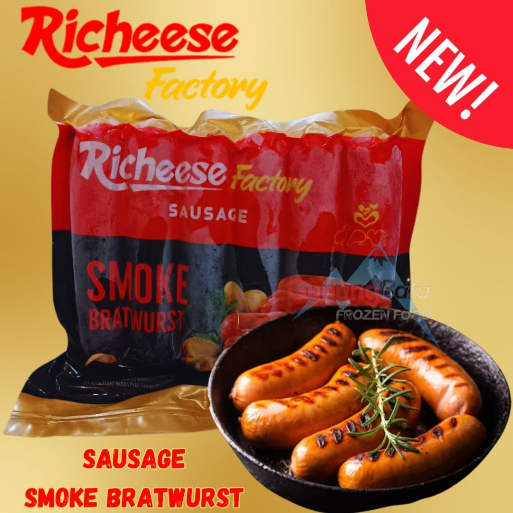 Jual RICHEESE FACTORY SAUSAGE SMOKE BRATWURST ISI 6 360GR/ RICHEESE ...