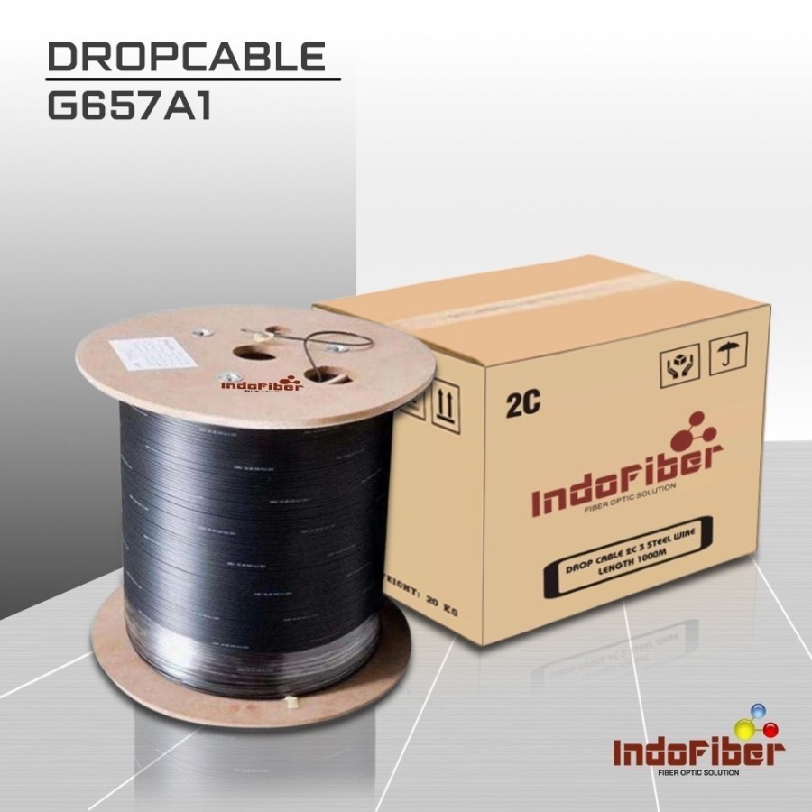 Jual kabel dropcore 2 core 3 seling / FTTH 2 core INDOFIBER | Shopee ...