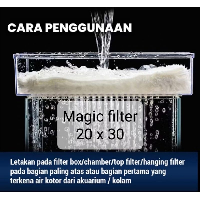 Jual Magic filter cotton aquarium media filter menjernihkan aquarium ...