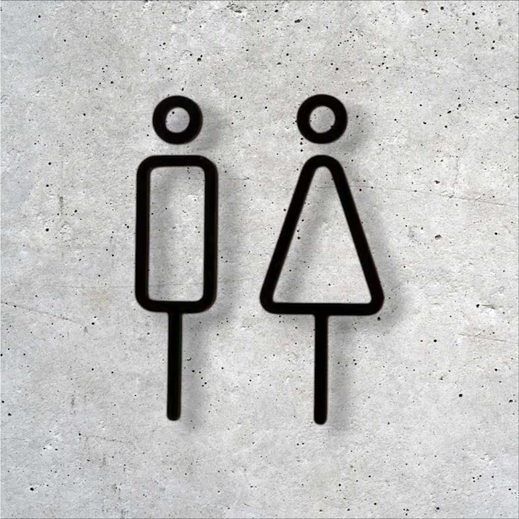 Jual Toilet Sign Board Minimalis Akrilik Timbul Direct Papan Tanda ...