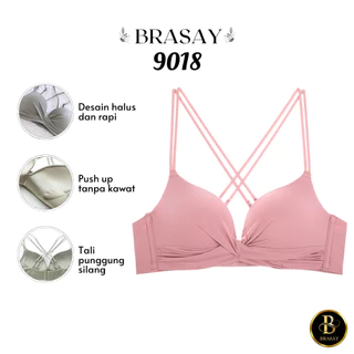 Brasay Japan Seamless Sport Push Up Bra Wanita Tanpa Kawat 9018