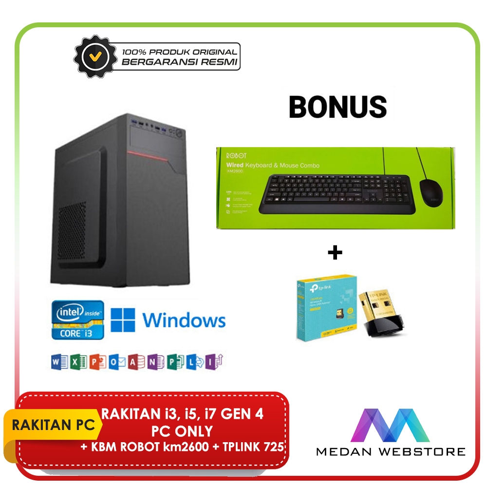 Jual PC Rakitan Intel Core i3 , i5 , i7 Gen 4 SSD Kantor & Sekolah ...