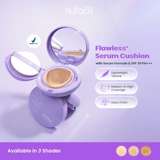 Nuface Flawless+ Serum Cushion with SPF 30 PA+++ (Medium to High Coverage)/Cushion Murah/Cushion 2in1/BB Cushion/Cushion Waterproof/Cushion Matte/Cushion Korea/Cushion Dewy Finish/Cushion Remaja/Chusion/Cusion/Chushion/Coushion/Cousion/Qushion/Coshion
