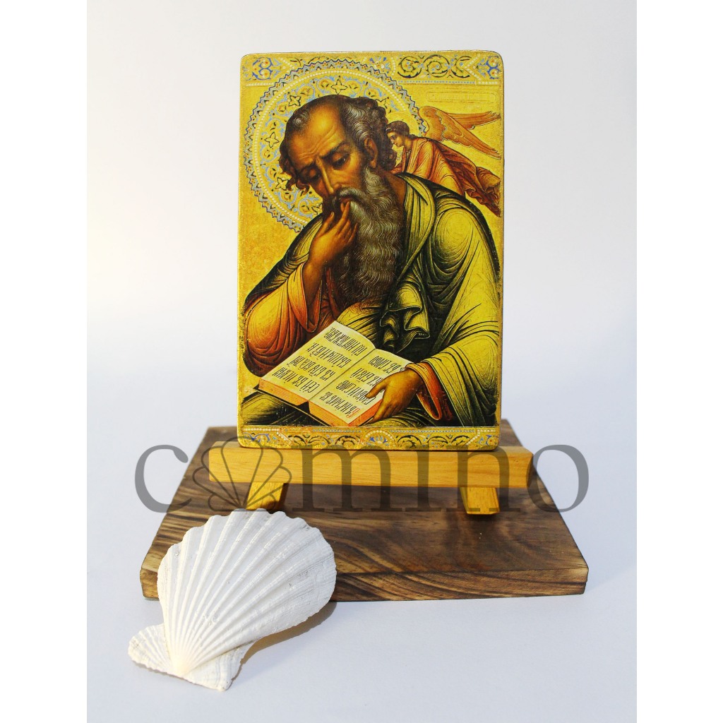 Jual Ikon Yohanes Penginjil dan Malaikat | John Evangelist Kayu Asli ...
