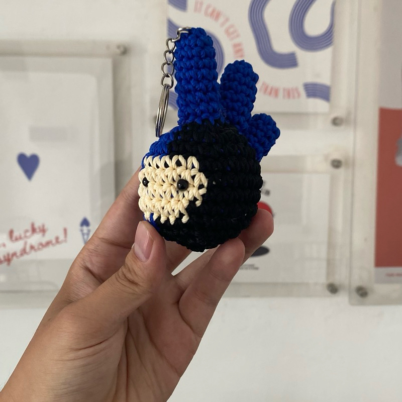 Jual Gantungan Kunci Amigurumi Balaclava Rajutan Handmade Keychain ...