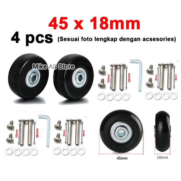 Jual Roda Koper Universal (4 pcs) Wheel Replacement Pengganti Rubber ...
