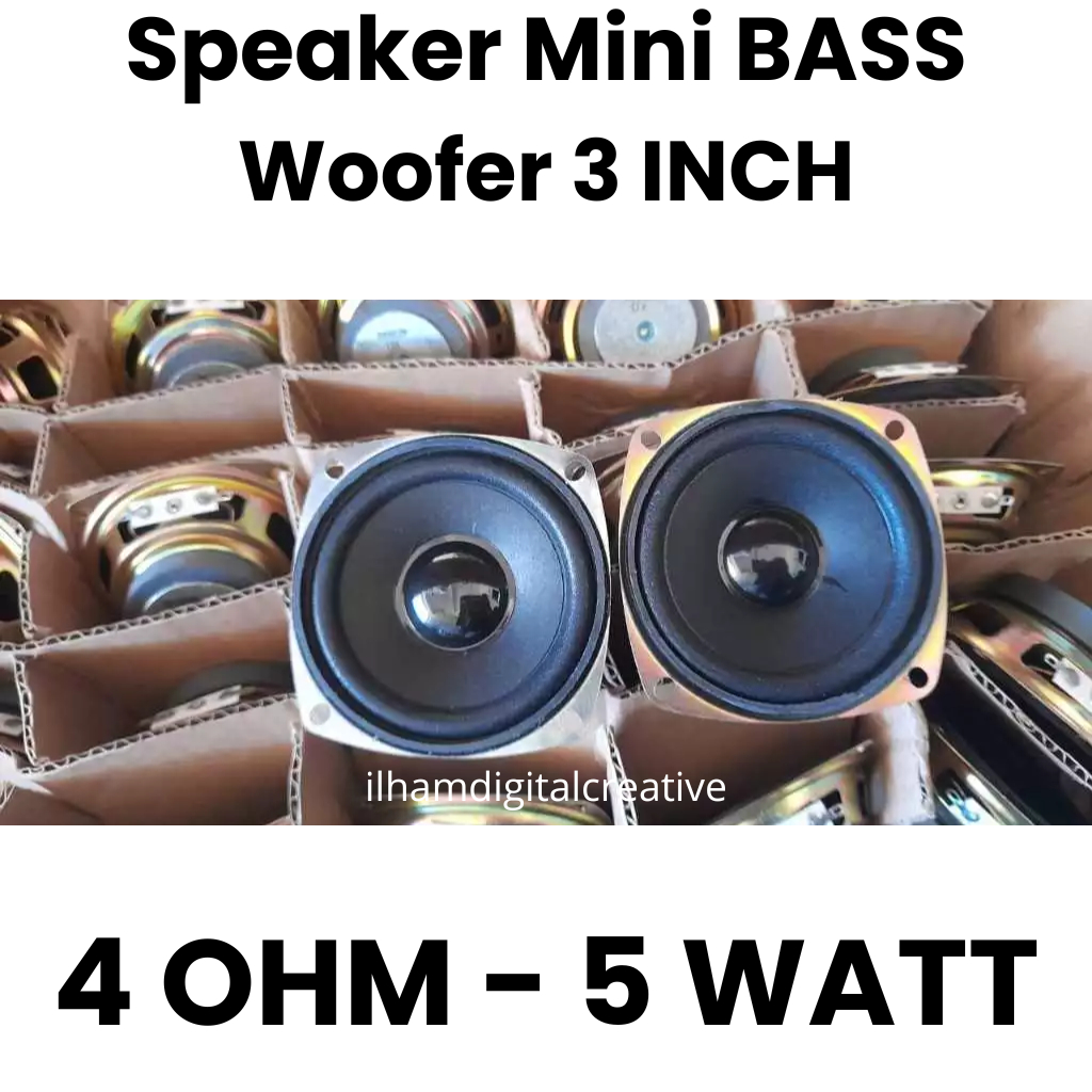 Jual Speaker Mini Woofer 3 INCH 4 ohm 5 watt high premium | Shopee ...
