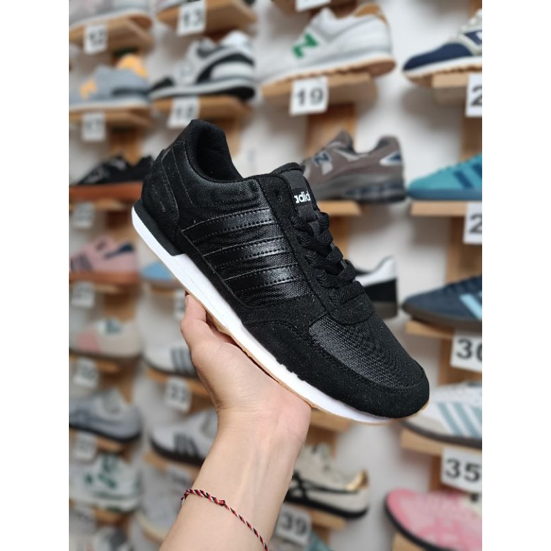 Jual BIG SALE SEPATU ADIDAS NEO CITY RACER FULL BLACK Shopee Indonesia