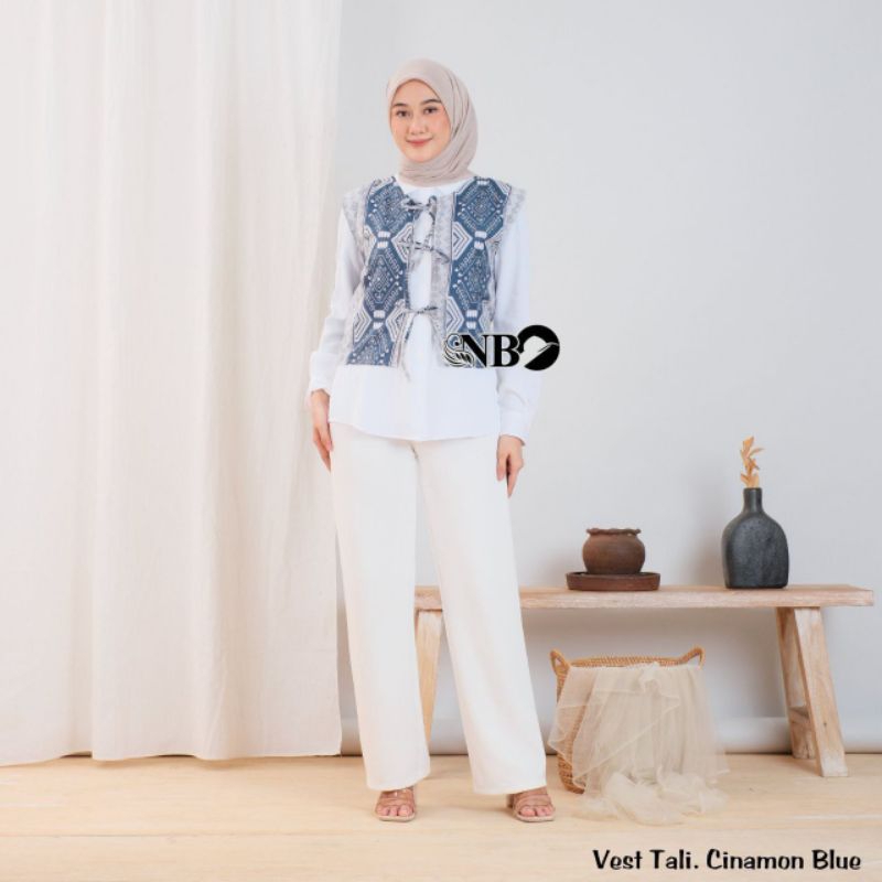 Jual VIVILOOKS-VEST BATIK PATTERN PREMIUM TALI DEPAN MODERN ETNIK KATUN ...
