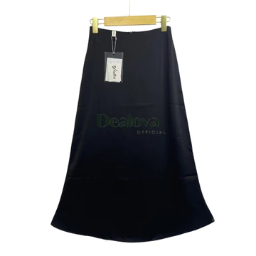 Dealova Wear Jili Rok Panjang Satin Silk Premium Korean Premium Satin Skirt Wanita