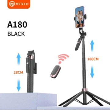 MIXIO A180 Quadpod Macaron 180CM Tripod Tongsis Bluetooth Premium Remote Multifungsi Selfie