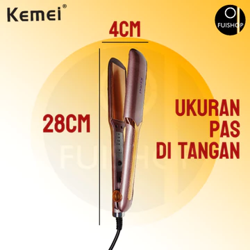 Catokan Rambut Kemei Km 459 Lurus Curly Catok Keriting 2In1 Hair Straightener