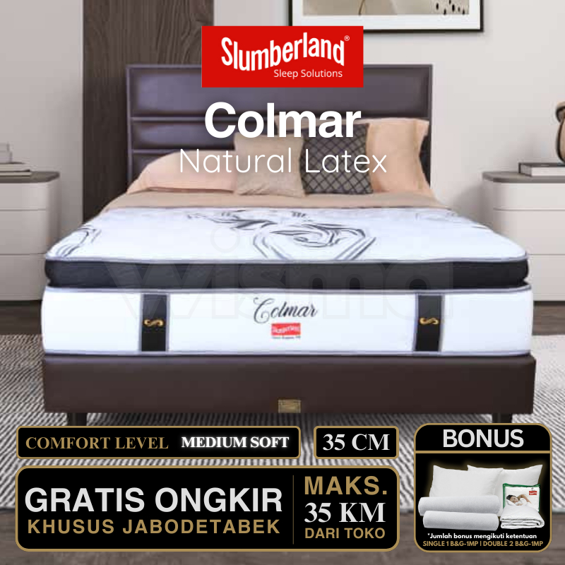 Jual Kasur Springbed Slumberland Spring Latex Colmar Fullset 90x200 ...