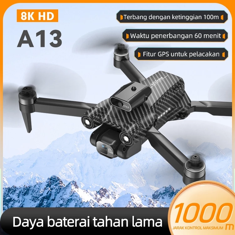 A13 Drone kamera jarak jauh fotografi udara fropesional,dual camera drone fremium