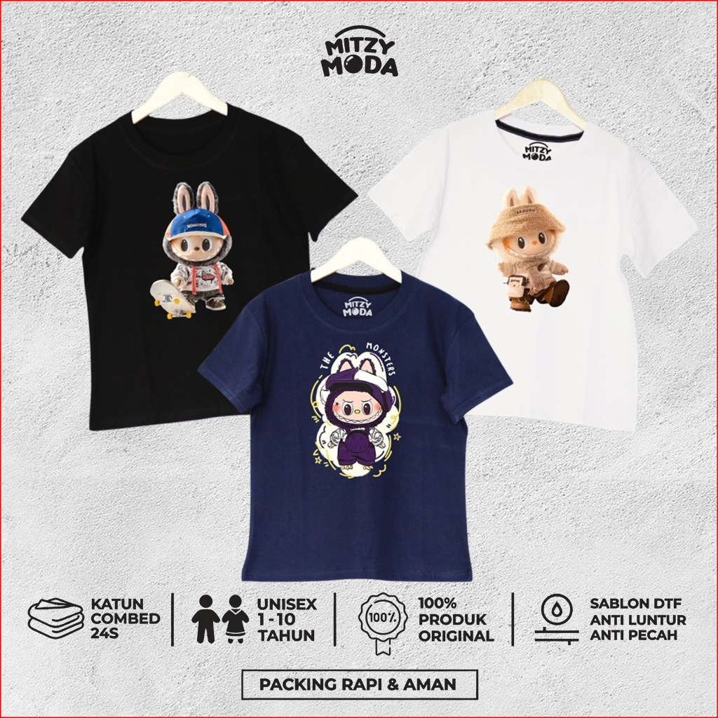 Jual ( Mitzy Moda ) Baju Kaos Anak LABUBU | Atasan Anak Laki Perempuan ...