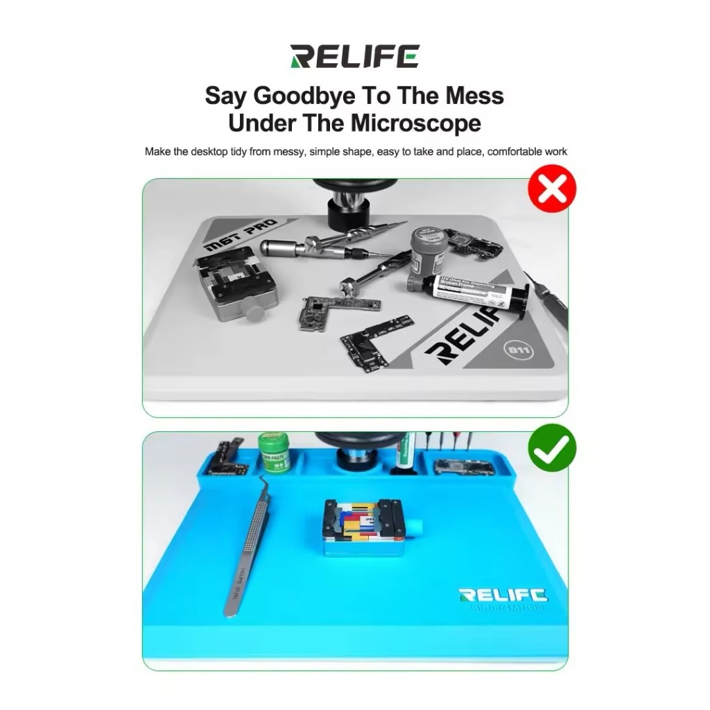 Jual ALAS SERVICE PAD MIKROSKOP B11 TAHAN PANAS - RELIFE RL-004M B11 ...