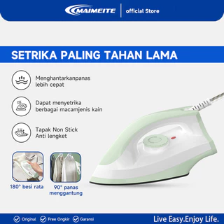 MAIMEITE Setrika Tapak Non-Stick Ujung runcing dengan alur kancing seterika setrikaan gosokan baju