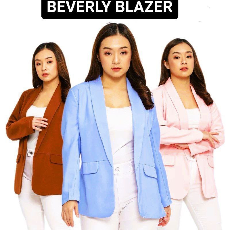Jual BEVERLY - BLAZER WANITA KEKINIAN JAS PADDING BAHU FULL FURING ...