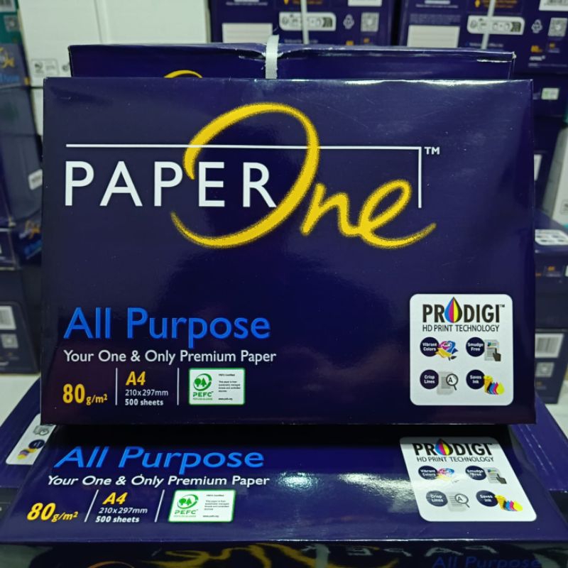Jual PROMO KERTAS HVS A4 80 GRAM PAPERONE 1 RIM 500 LEMBAR | Shopee