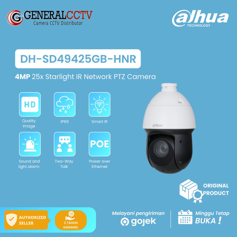 Jual DAHUA DH-SD49425GB-HNR 4MP 25X Zoom Starlight IR Network PTZ ...