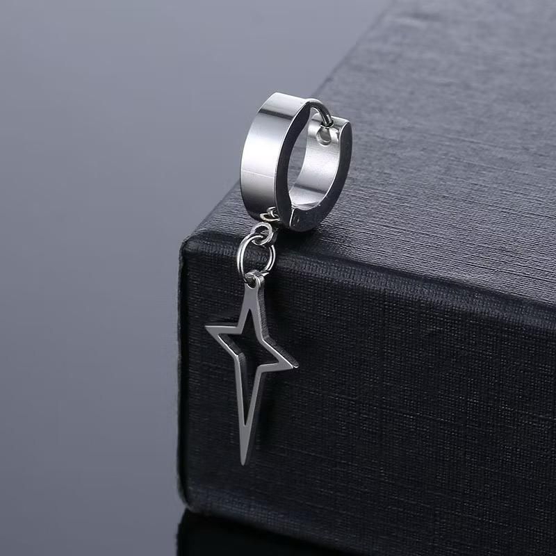 Jual ANTING TINDIK DAN JEPIT TITANIUM MODEL ANTING KOTAK BINTANG STELL