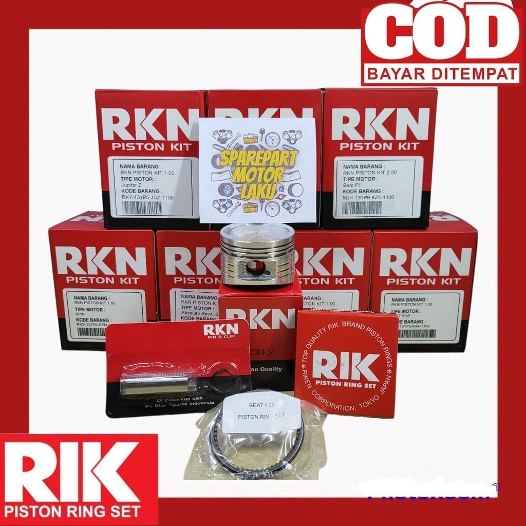 Jual piston kit / seher paket NMAX 2DP / AEROX RKN RIKEN oversize std ...