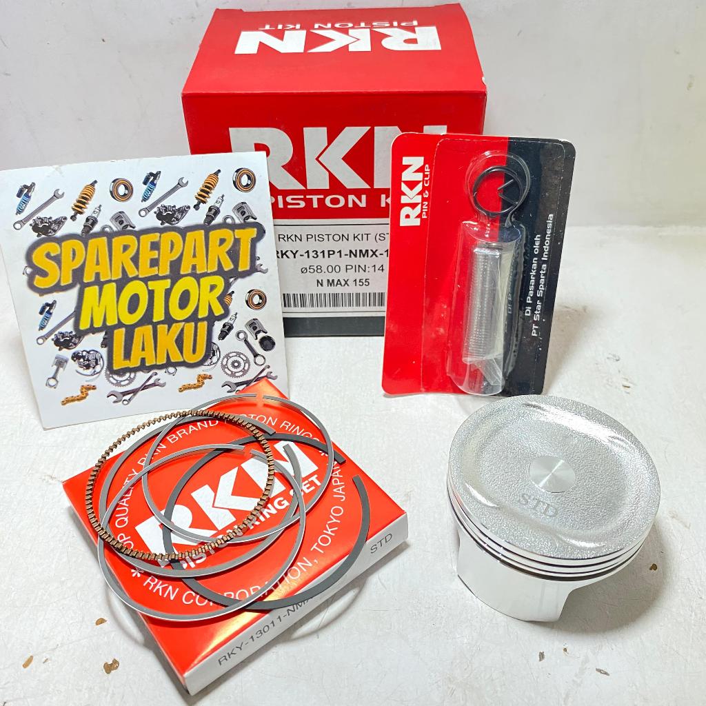 Jual piston kit / seher paket NMAX 2DP / AEROX RKN RIKEN oversize std ...
