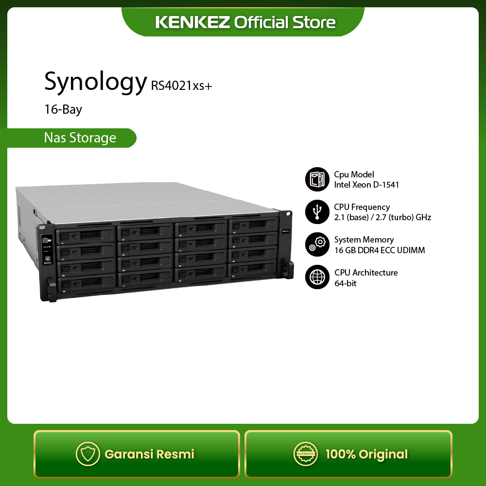 Synology RS4021xs+ DiskStation 16-Bay 16GB NAS Server Storage