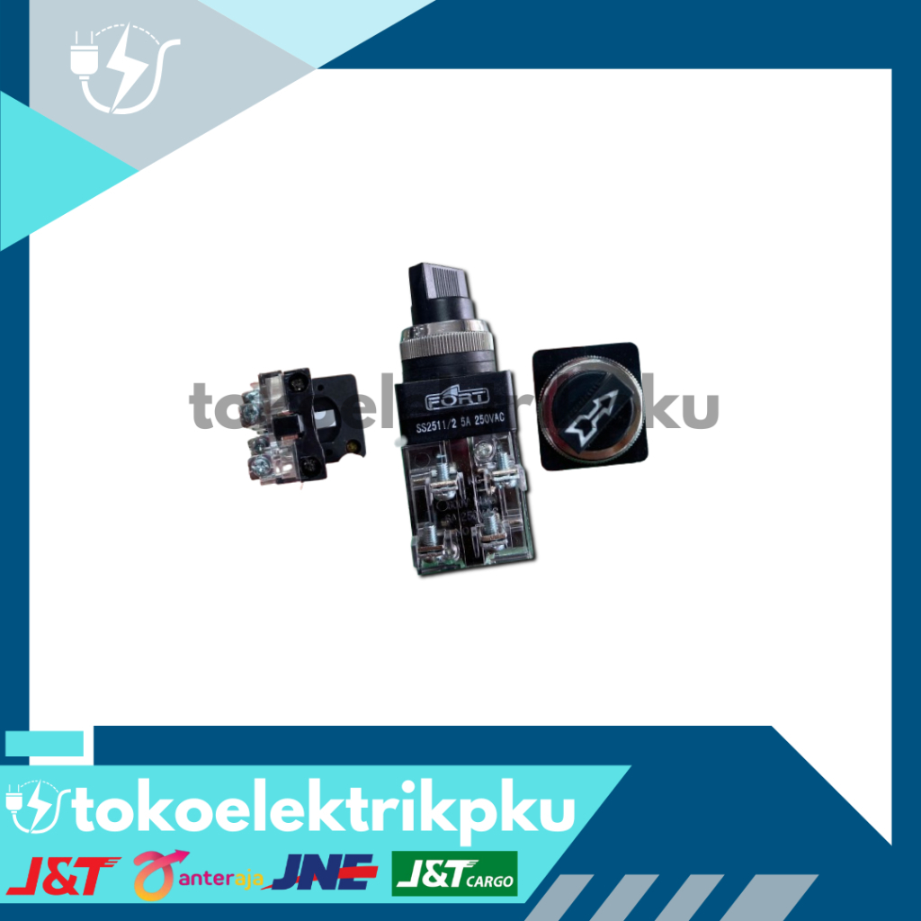 Jual Selector Switch On-Off 2 position 25 mm Black SS2511 FORT | Shopee ...