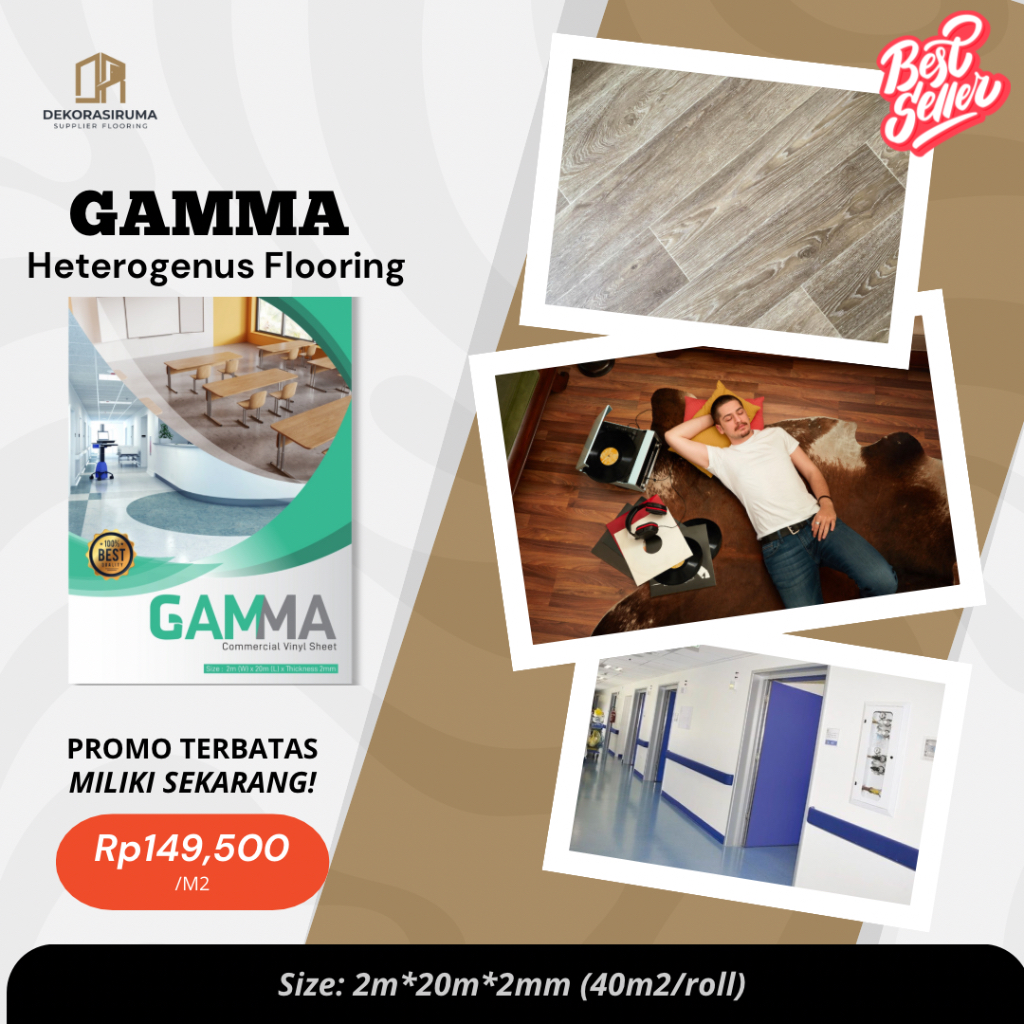 Jual Dekorasi Ruma - Lantai PVC Flooring Vinyl Anti-Bakteri Gamma ...