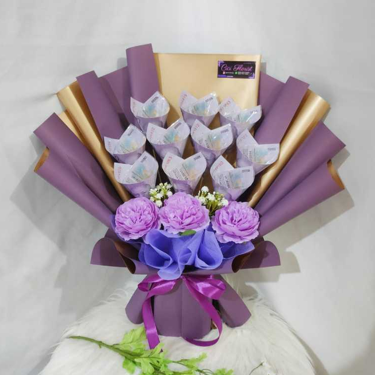 Jual Buket Uang Pecahan 10ribu total 10 Lembar Mod…