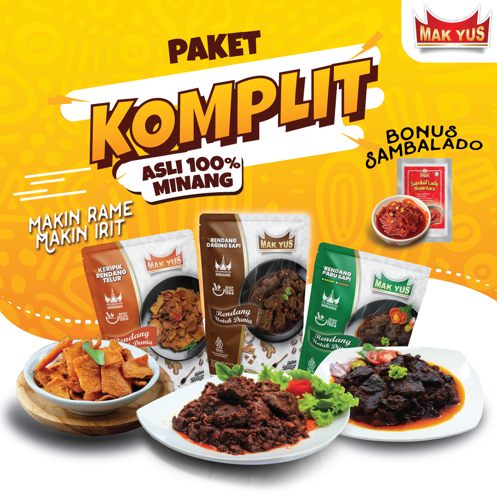 Jual Paket Komplit Rendang Mak Yus | Shopee Indonesia