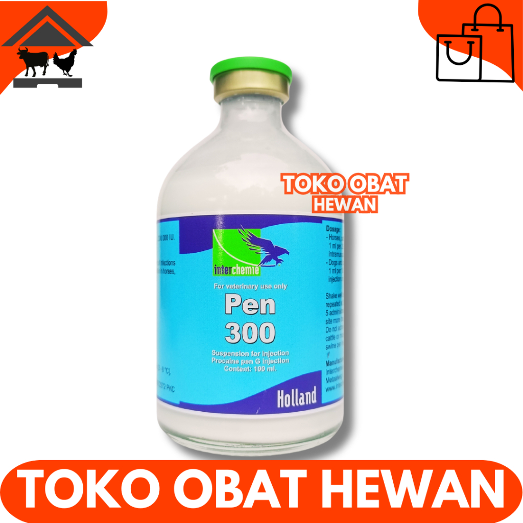 Jual PEN 300 ISI 100ML - Obat Infeksi Hewan Sapi Kambing Domba Kuda ...