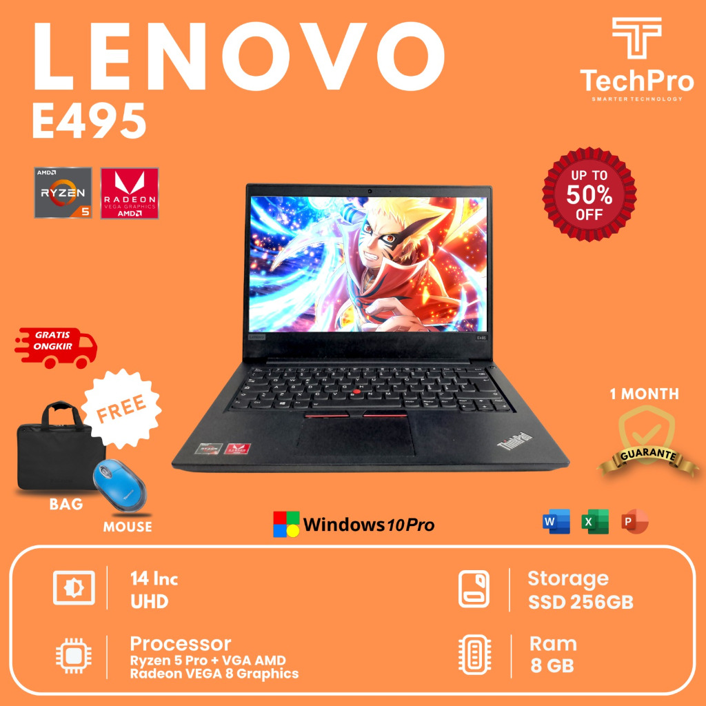 Jual LENOVO THINKPAD E495 Ryzen 5 3500u Radeon Rx VEGA 2GB Ram 8GB Ssd ...