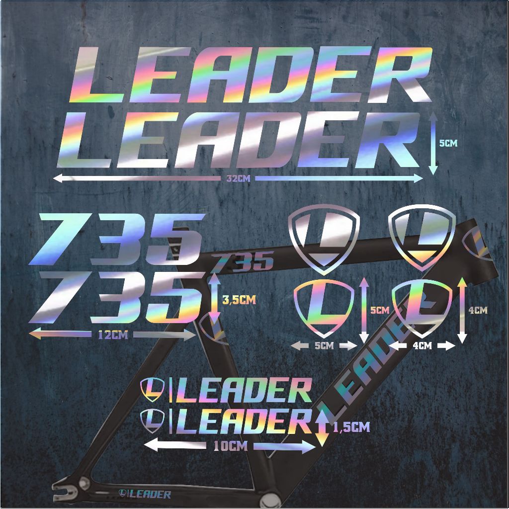 Jual Decal Sticker Cutting Frame Sepeda LEADER 735 aero fixie roadbike ...