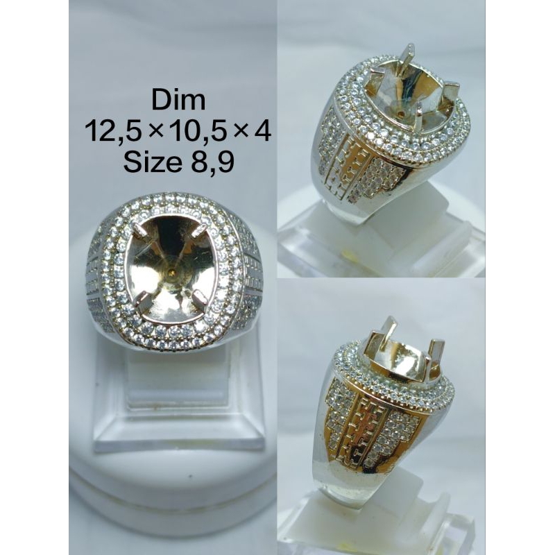 Jual Ring cincin/emban alpaka super microsetting full zirkon/Diamond ...