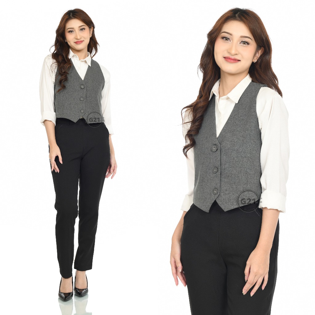 Jual Rompi Vest Formal Wanita Kerja Kantor dan Kasual Bahan Import ...