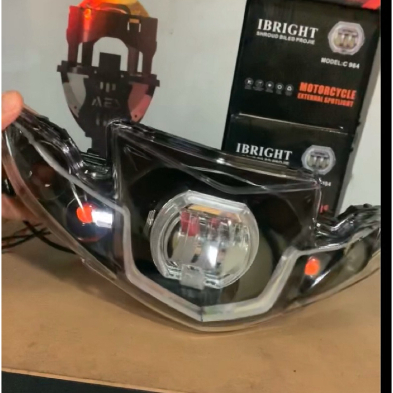 Jual lampu depan yamaha vega r new custom led | Shopee Indonesia