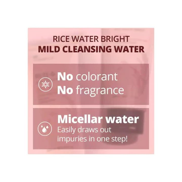 THEFACESHOP Rice Water Bright Mild Cleansing Water (500ml) Micellar Water