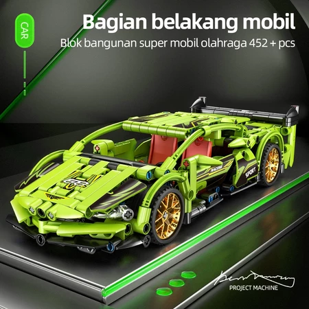 TOY LINX 1:18 Mobil Balap Mainan Blok kereta blok mainan anak hadiah anak mainan mobil dorong