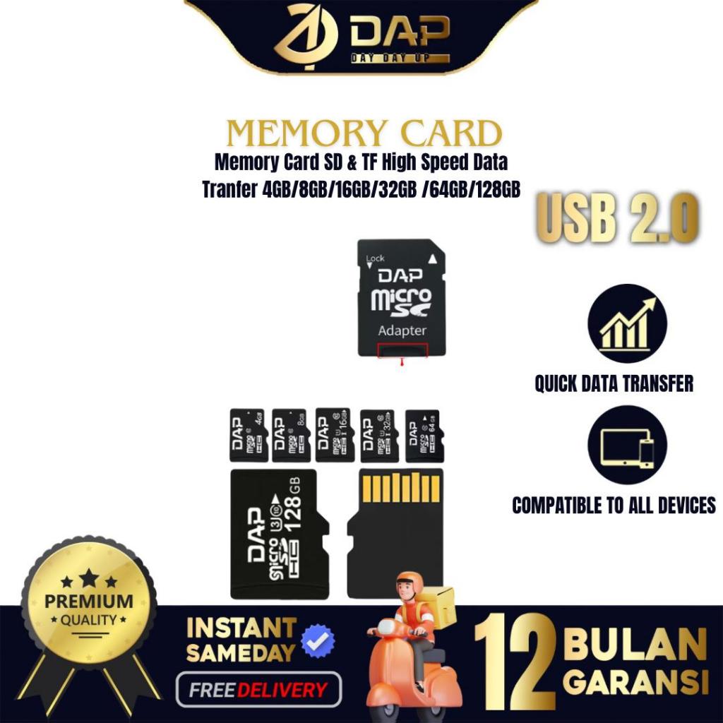 Jual DAP Memory Card SD & TF High Speed Data Tranfer 4GB/8GB/16GB/32GB ...