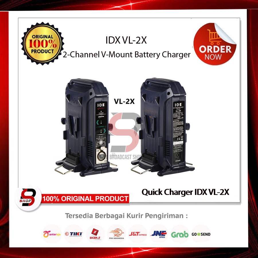 Jual V-Mount Battery Quick Charger IDX VL-2X - Charger Vmount IDX