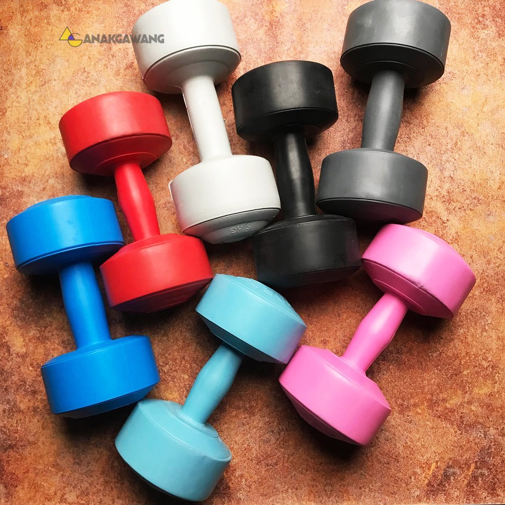 Jual Dumble 5KG Barbel Plastik PVC Dumbbell GYM Home Work Out ...