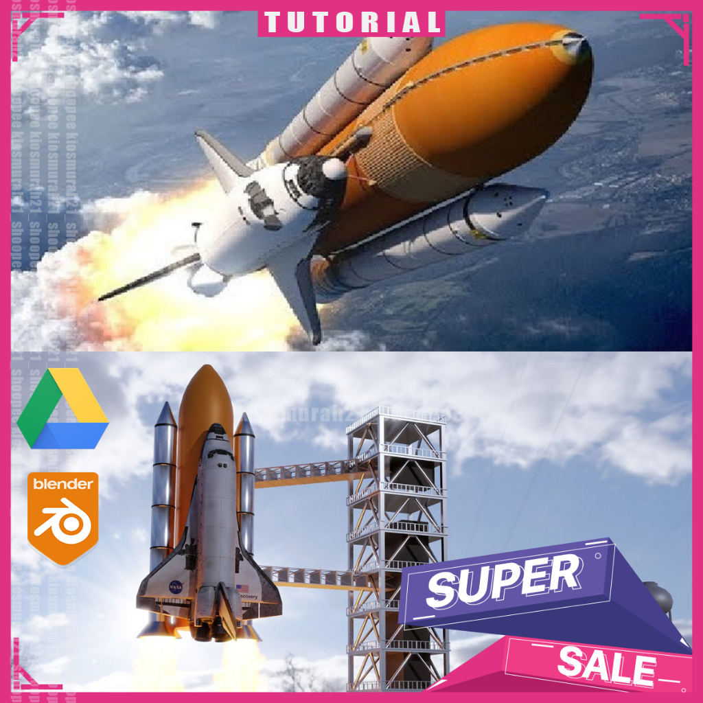 Jual Blender 3D - Animate a Rocket Launch Smoke & Fire Simulation in ...
