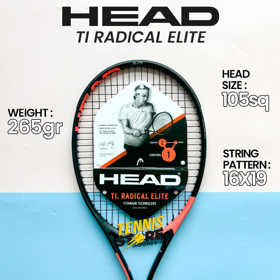 Jual Raket Tenis HEAD TI Radical Elite 105sq/265gr Tennis Racket ...
