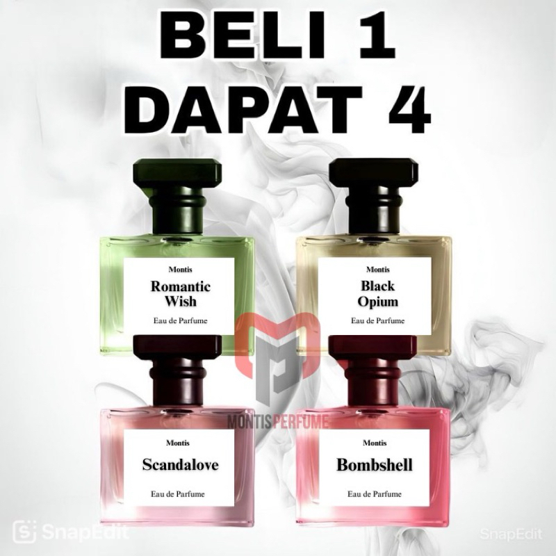 Beli 1 Dapat 4 Parfum Scandalove Black Pium Premium 30 ml Eau De Parfume 30ml Uniseks Parfum Pria Wanita Tahan Lama