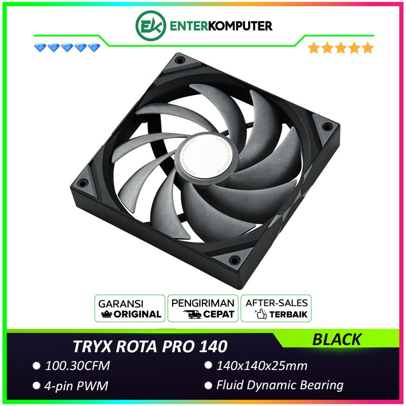 Jual TRYX ROTA PRO 140 BLACK LCP Performance Fan | Shopee Indonesia