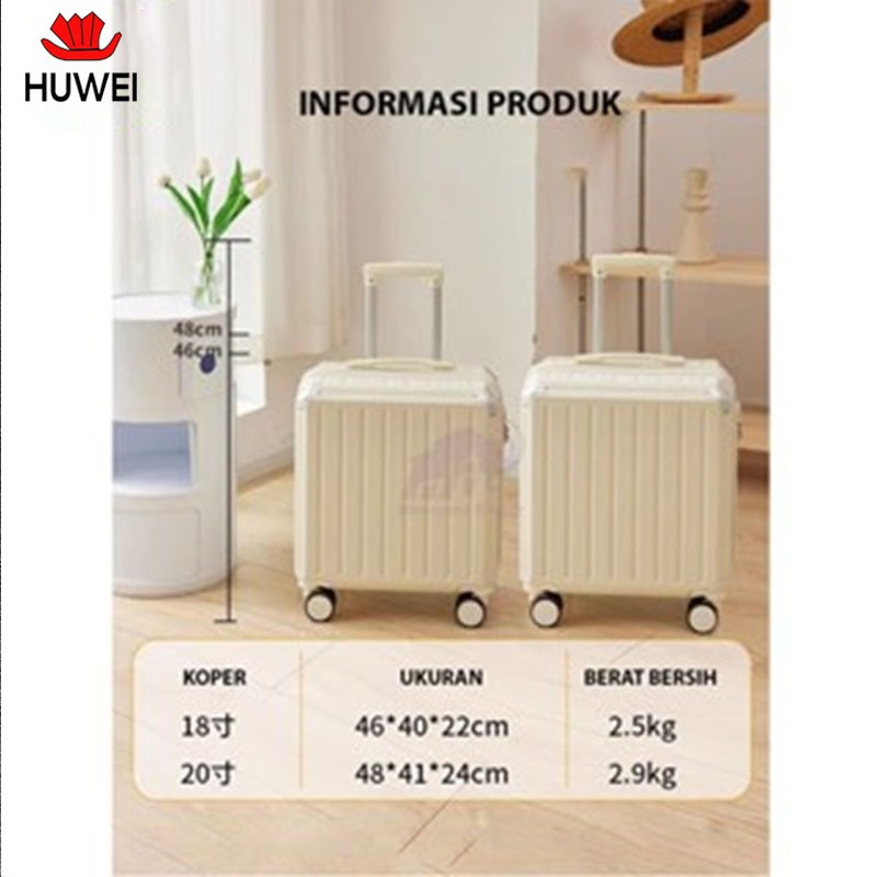 Jual HUWEI A801/972 KOPER ZIPPER KAPASITAS BESAR 18 INCH KOPER TRAVEL ...